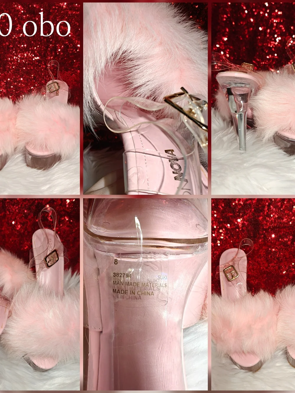 Cape Robbin Pink Faux Fur Platform Heels